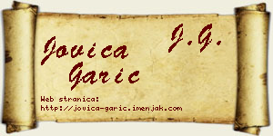 Jovica Garić vizit kartica